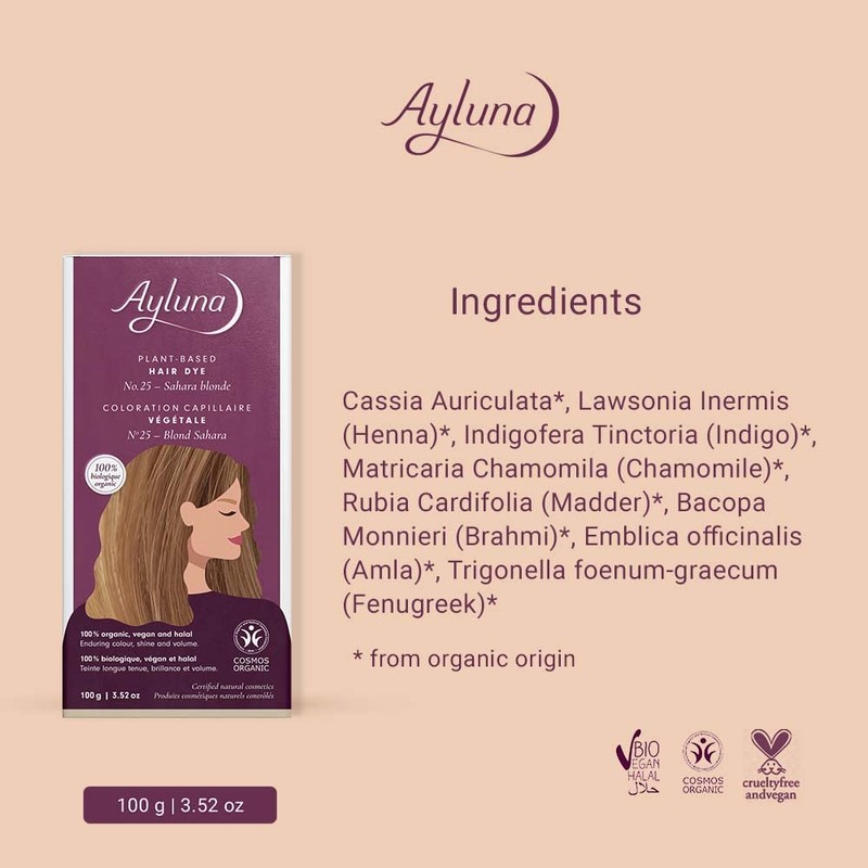 Ayluna Plant Hair Colour, 25 Sahara Blonde