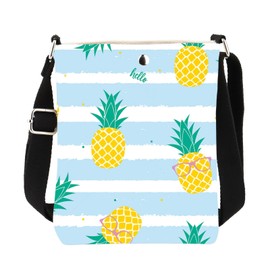 ENSIANTH Pineapple Gifts Pineapple Crossbody Bag for Women Pineapple Lover Gift Pineapple Cross Body Purse with Shoulder Strap (Pineapple C)