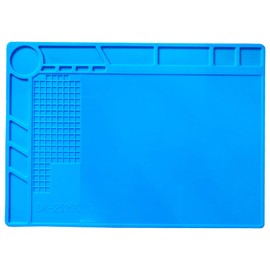 Silicone Soldering Mat 13.8 x 9.8 inch Repair Work Pad for Solder Iron Workbench Protenction - Heat Resistant 932°F