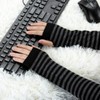 sourcing map Women's Arm Warmers Winter Knitted Cold Elbow Long