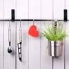 10 Pcs Black Leather Wall Hooks, Leather Curtain Rod Bracket,