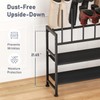 DIMJ Boot Rack 4-Tier - Black Metal Boot Storage Rack