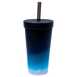 Silipint: Silicone 22oz Straw Tumbler: Moon Beam - Reusable Unbreakable Cup, Flexible, Sustainable, Hot/Cold, Airtight Lid, Travel