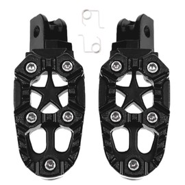 S.fields.inc Wide Foot Pegs Bike Step Mount Off-Road Motorcycle Universal 3 Colors (Black)