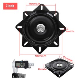 FengWu 2 Pack 7 inch Bar Stool Swivel Plate 360° Swivel Replacement Seat Swivel Base Square Rotating Swivel Plate for Recliner Chair & Bar Stool with 220 Pound Capacity