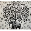 Traditional Jaipur Large Tree Of Life Tapestry, Indian Elephant Wall