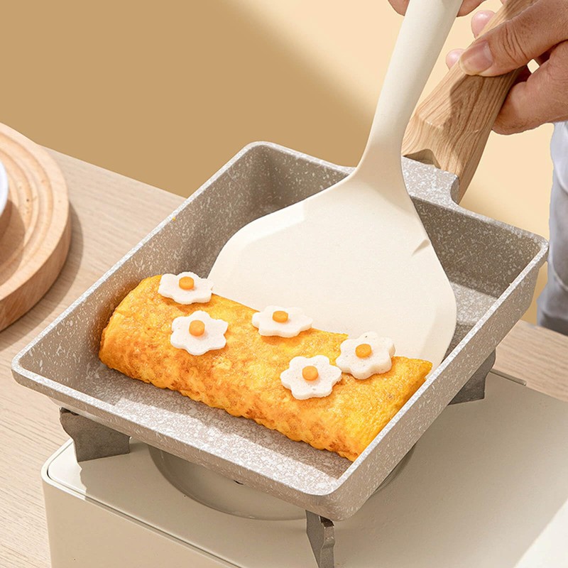 ヘラお好み焼きシリコン シリコンスパチュラターナー ノンスティックシリコン卵焼きスパチュラ 多目的ワイド卵焼きヘラ 一体成型 多機能 耐熱 調理器具 オムレツ パンケーキ