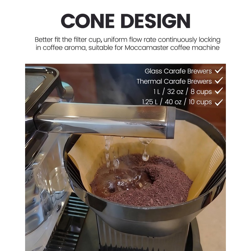 MIMORE Coffee Filters #4-120 PCS Coffee Filters 4 Cone Paper