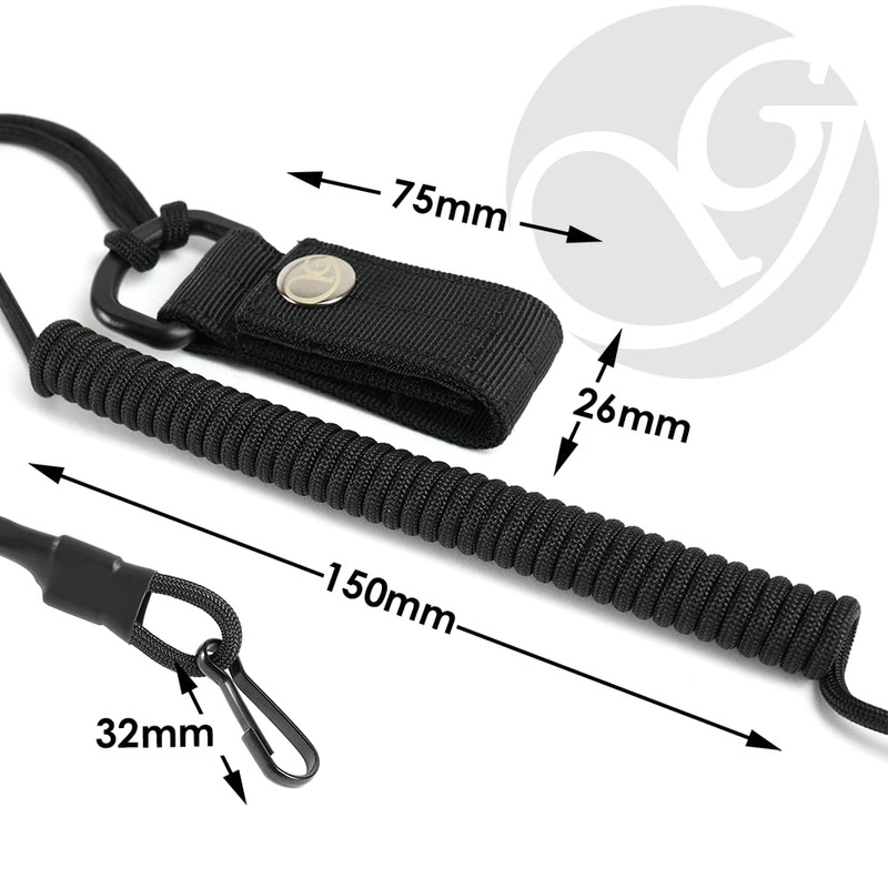 Spiral cable, elastic key chain made of paracord, lanyard, lanyard