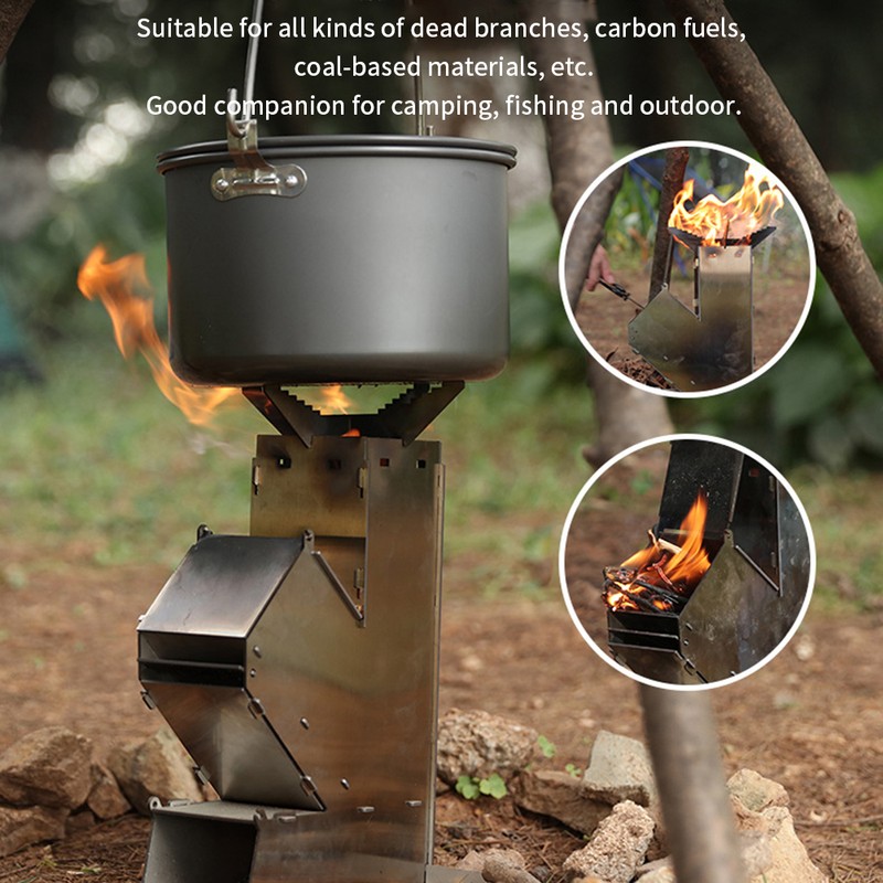 Outdoor Convenient Stove Foldable Portable Stainless Steel Wood Burning Stove