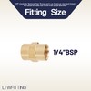 LTWFITTING Brass BSP Pipe Fitting 1/4-Inch Female BSPP Coupling Water