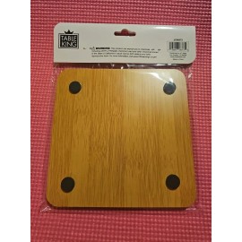Table King Natural Bamboo Heat Pad Trivet Kitchen Decor PATTERN DESIGN square 6.7" x 6.7"