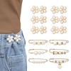 12PCS Pearl Pin-Style Waist Tighteners Decorative Brooch Clips Safety Pin