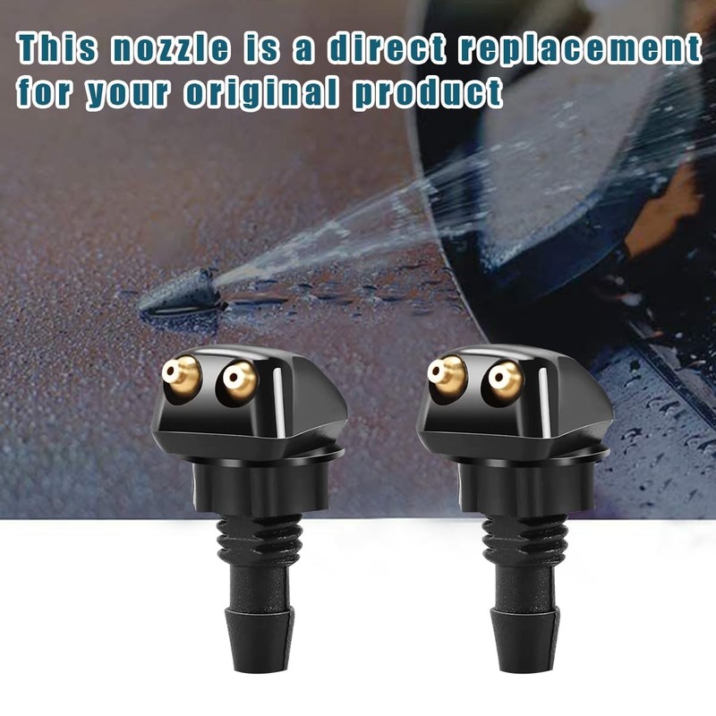 2 Pcs Front Windscreen Washer Nozzle Rubber Seal Universal Accessories