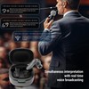 Bluetooth Translation Headphones, 144 Language Translator Earbuds, Real Time Transcription,