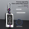 SANRILY Carbon Fiber Pattern 6 Button Smart Key Fob Cover