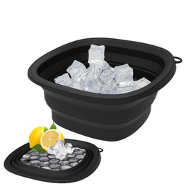 Ice Face Bowl | Foldable Face Ice Bowl with Built-in Tray,Foldable Spa Tool with Built-in Tray Portable Reusable Wash Basin for Firmness Puffiness Skin Care