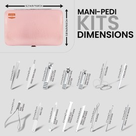 Utopia Care - Manicure Kit for Women and Men, Manicure Set with Nail Clippers or Nail Kit Includes Fingernail & Toenail Clippers,15-Pcs Pedicure Kit Stocking Stuffers with Travel Case - Purple