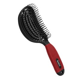 NuWayBrush Double Seat, Black Cherry, Tangle-free Brush, Fits Your Head, Wet & Dry Brush, Smooth Hair, Quick Dry Brush, Easy Care