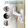 YogePote Keyless 90/180 Degree Sliding Barn Door Lock Latch, White-1PC