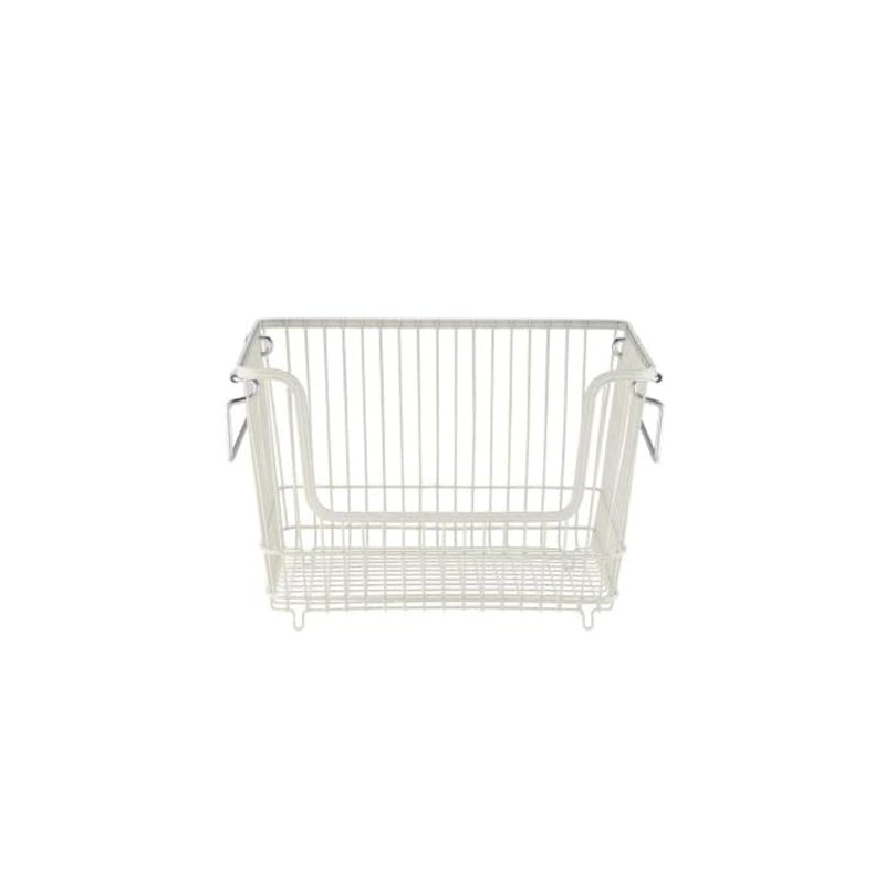 Lakeland Large Stackable Wire Basket – Cream 33 x 26.5