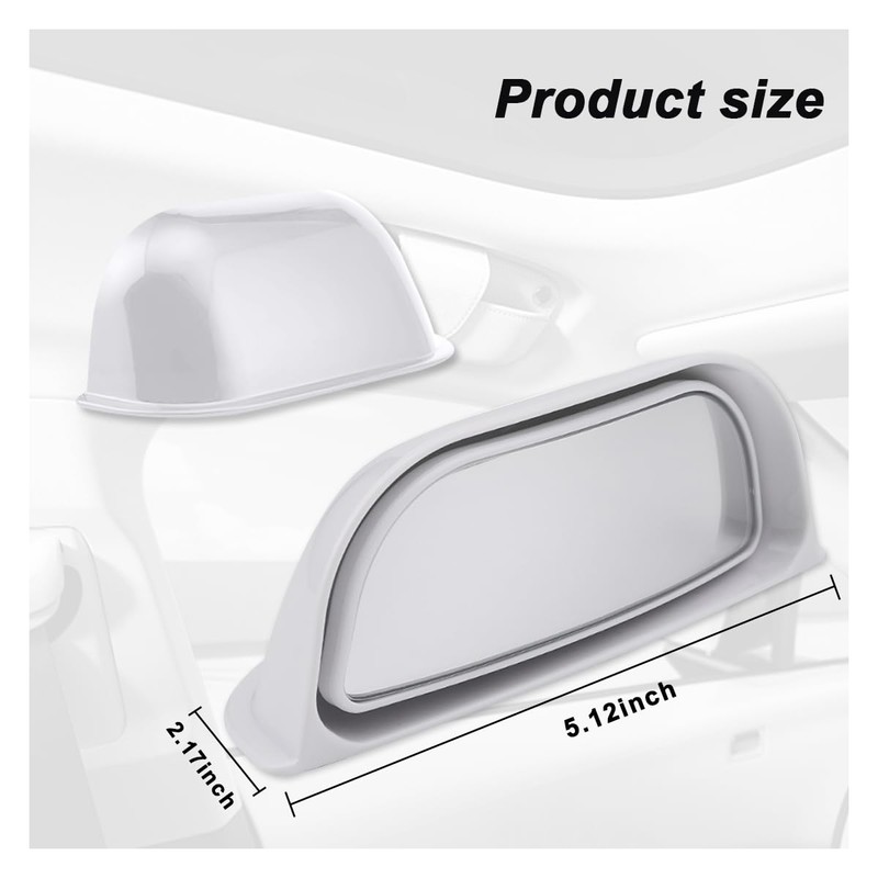 DUSCOKE 2PCS Adjustable Blind Spot Mirrors for Car Rear Seat