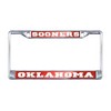 OU OKLAHOMA SOONERS Chrome License Plate Tag Frame