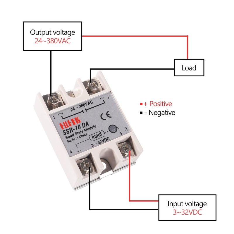 3pcs SSR-10DA Solid State Relay Single Phase Semi-Conductor Relay Module