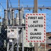 First Aid Kit Located In Guard Office Sign, 8.5 x