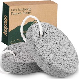 Asqraqo 2PCS Natural Pumice Stone, Asqraqo Lava Pedicure Tools Hard Skin Callus Remover for Feet and Hands - Foot File Exfoliation to Remove Dead Skin, and Callusess