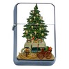 Perfection In Style Silver Flip Top Oil Lighter Vintage Christmas Design 011