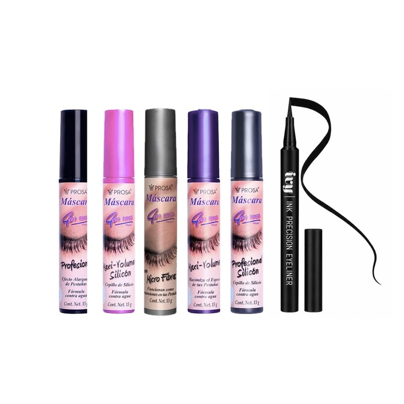 Kit Rimel Prosa Original 5 Mascaras para Pestañas Negro +