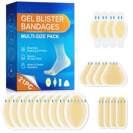 Gel Blister Bandages,Hydrocolloid Waterproof Adhesive B-Lister Cushions,Blister Bandages for Heel, Toe & Foot for Protecting Foot Toe from Rubbing Shoes