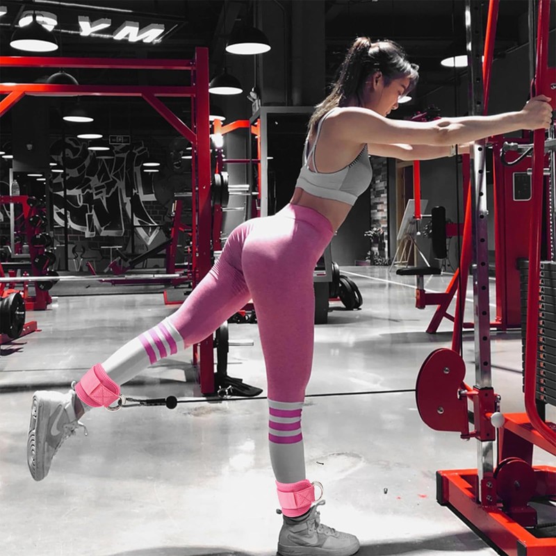 Pair Ankle Strap for Cable Machines and Resistance Bands,Gym Glute