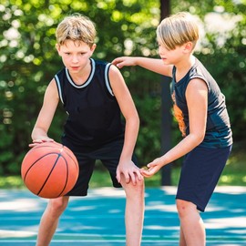 MLYENX 5 Pack Boys Athletic Shorts Active Performance Youth Kids Basketball Shorts Quick Dry with Elastic Waist Pockets