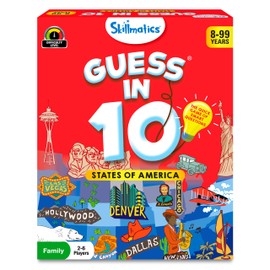 Skillmatics Guess in 10 States of America, Educational Travel Toys, Christmas Stocking Stuffers for Boys, Girls, and Kids Who Love Card Games, Geography and History, Gifts for Ages 8, 9, 10 and Up