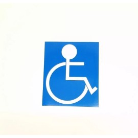Sticker Bite Handicap Sign Disabled Wheelchair Symbol Printed Vinyl Sticker Decal