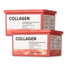 Nature Republic Mask Pack Collagen Mucin Extracting Mask Pack 30 sheets (2 packs) / 네이처리퍼블릭 마스크팩 콜라겐 뮤신 뽑아쓰는 마스크팩 30매입 2개