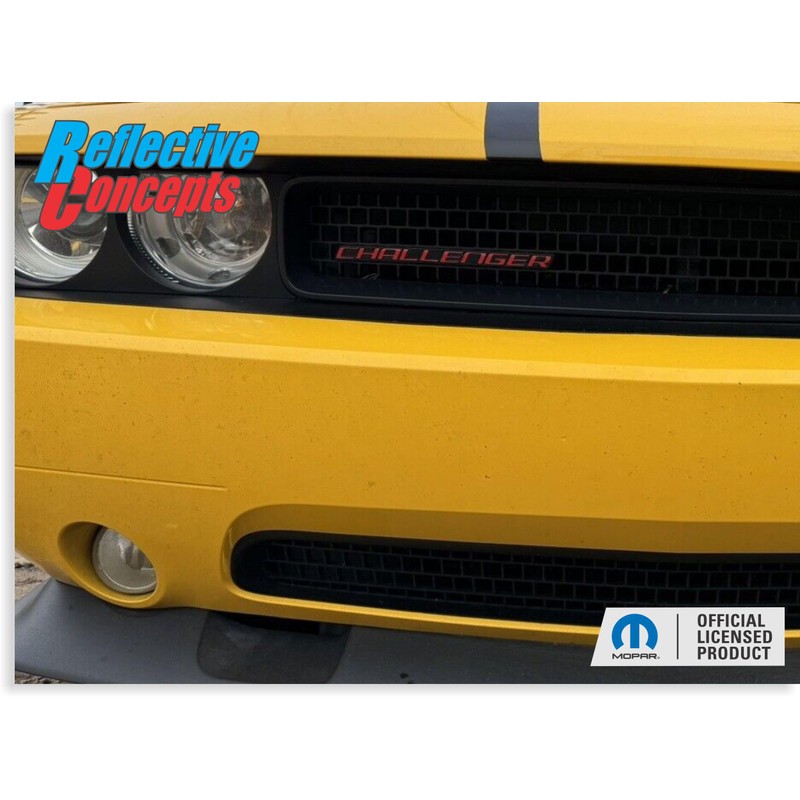 Challenger Grille Emblem Overlay Decal - 08-14 Challenger - (Color: