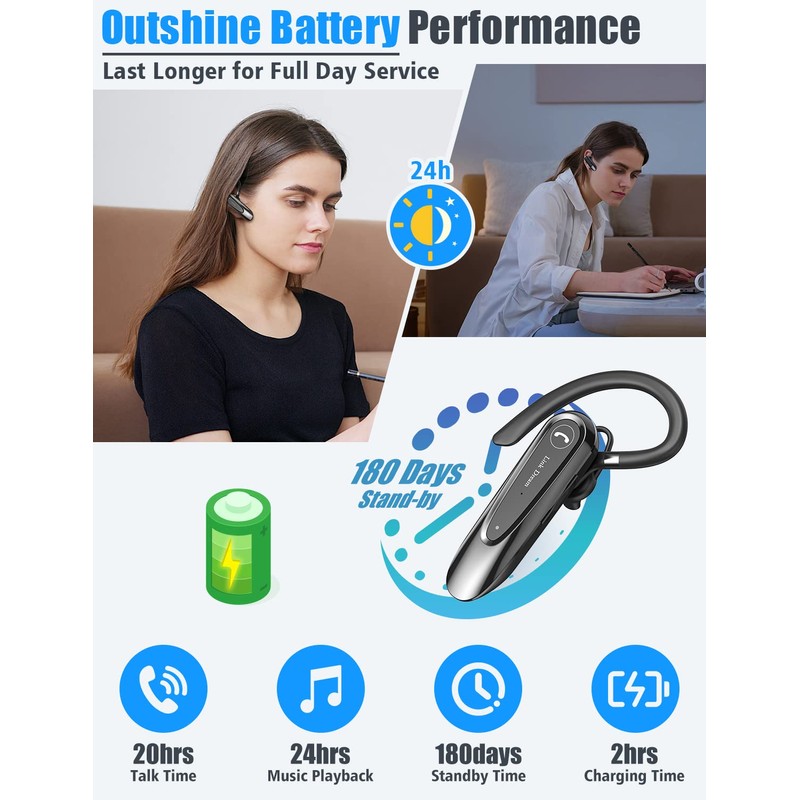 Link Dream - Auricular Bluetooth inalámbrico CVC8.0 para teléfono celular,