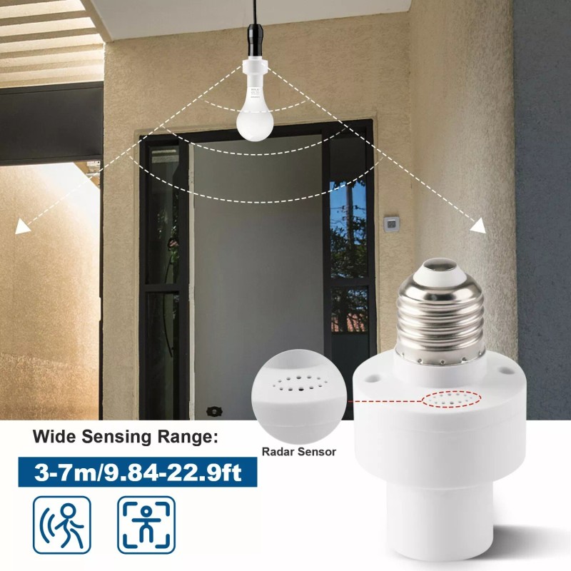 Donwell Radar Motion Sensor Bulb Holder E26/27 LED Light Lamp