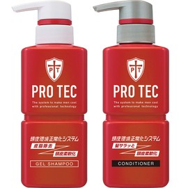 PRO TEC Scalp Stretch Shampoo Pump, 10.6 oz (300 g) (Quasi-drug) + Conditioner Pump, 10.6 oz (300 g)
