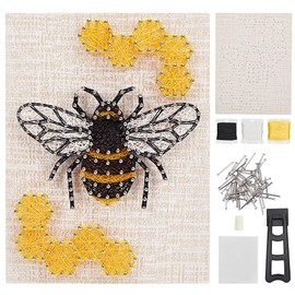 WEBBEDY 3D String Art Kit DIY Bee String Arts and Craft Kits for Adults Beginners Include All Necessary Accessories and Wooden Frame, Home Wall Decorations Unique Gift