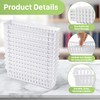 Dyrfolm 24 Pack Slim Plastic Storage Baskets Tray for Organizing,Classroom