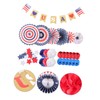 LABRIMP 4th of July Party Props Patriotic Decorations Paper Fan