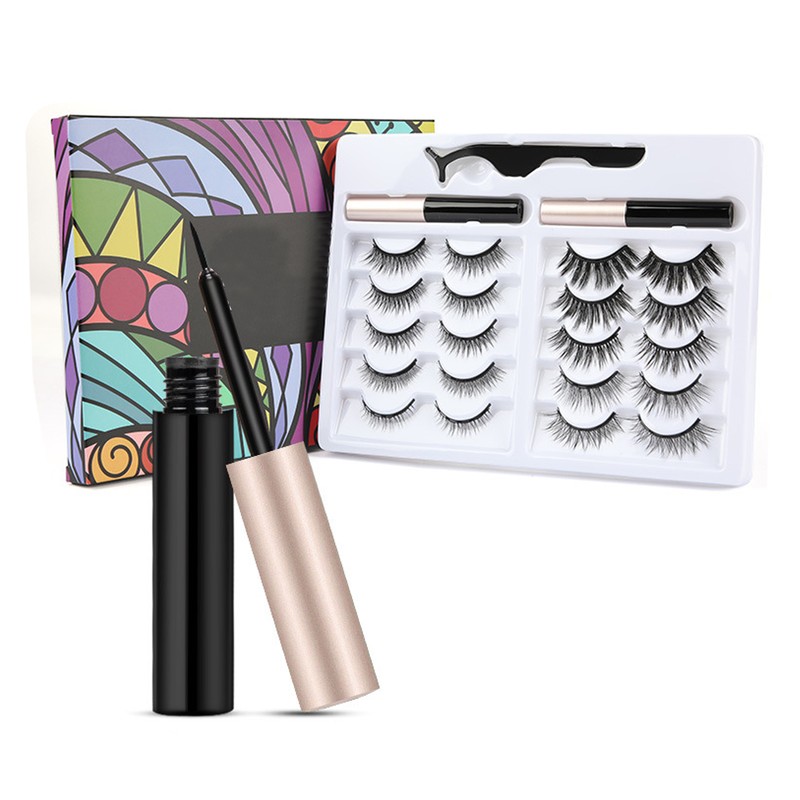 10 Pairs Magnetic Lashes Set Durable Reusable Chemical Fiber Attractive