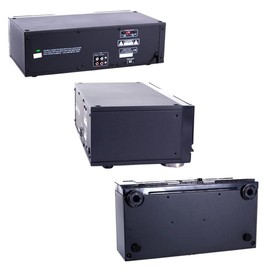 Pyle Home Dual Cassette Deck | Music Recording Device with RCA Cables | Removable Rack Mounting Hardware | CrO2 Tape Selector | Built-in 3 Digit Tape Counter - 110V/220V