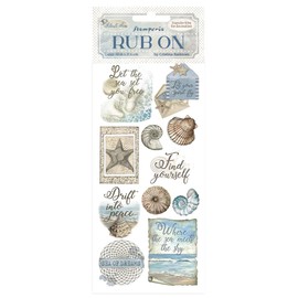 Stamperia - Rub-on for Scrapbooks, Albums, Card Making, and Bullet Journals, Easily Transfer Images onto Paper and Other Surfaces, Perfect for Crafts and Gifting (Silent Sea, Shells)