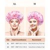 mikimini Shower Caps, Reusable Bath Shower Caps 2 Packs for