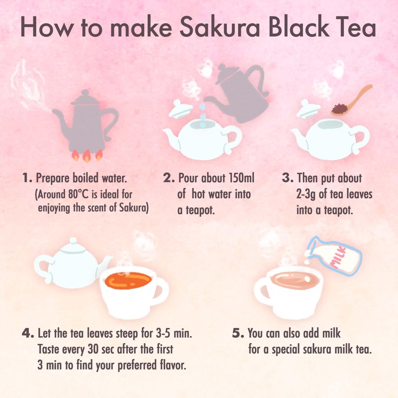 YAMASAN KYOTO UJI Sakura Black Tea Loose Leaf (80g) -